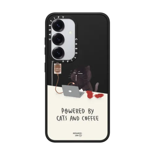 Galaxy S25 - Powered by cats and coffee by Moonaries illo