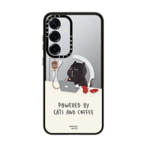 Galaxy S25+ - Powered by cats and coffee by Moonaries illo