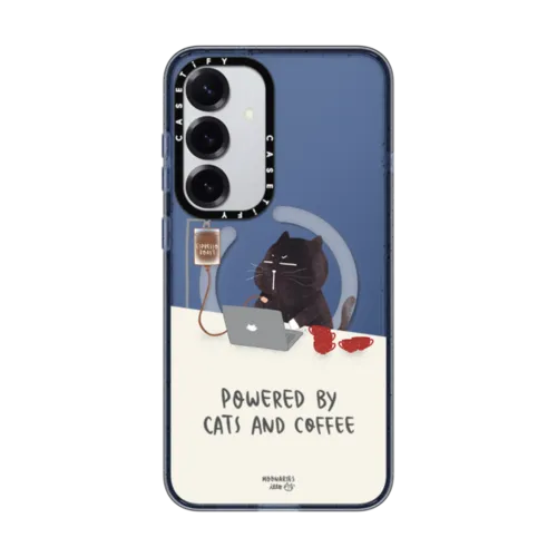 Galaxy S25+ - Powered by cats and coffee by Moonaries illo