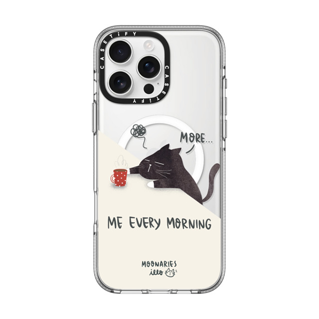 moonariesillo x CASETiFY iPhone 16 Pro Max ケース クリア クリア ケース MagSafe対応 Me every morning by Moonaries illo