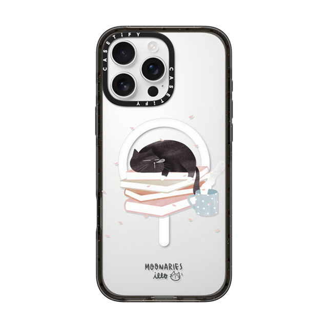 moonariesillo x CASETiFY iPhone 16 Pro Max Case Cat,Animal Black インパクトケース MagSafe対応 Book cat by Moonaries illo Mother's Day moonariesillo x CASETiFY iPhone 16 Pro Max Case Cat,Animal Black インパクトケース MagSafe対応 Book cat by Moonaries illo Mother's Day