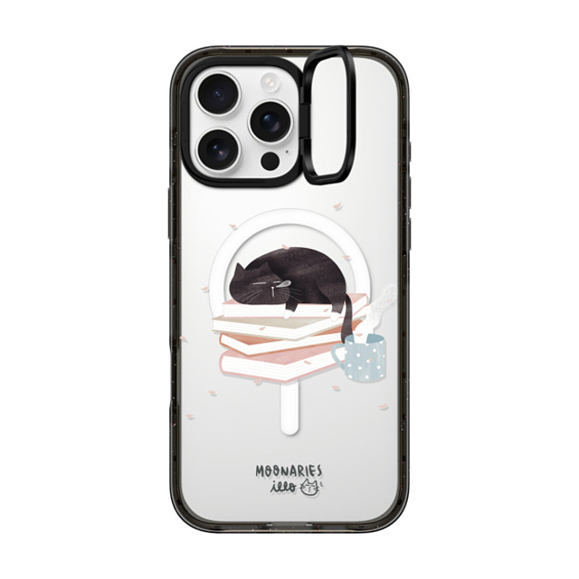moonariesillo x CASETiFY iPhone 16 Pro Max Case Cat,Animal Black インパクトリングスタンドケース MagSafe対応 Book cat by Moonaries illo Mother's Day moonariesillo x CASETiFY iPhone 16 Pro Max Case Cat,Animal Black インパクトリングスタンドケース MagSafe対応 Book cat by Moonaries illo Mother's Day