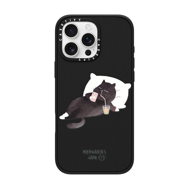 moonariesillo x CASETiFY iPhone 16 Pro Max ケース マットブラック インパクトケース MagSafe対応 Life after work by Moonaries illo