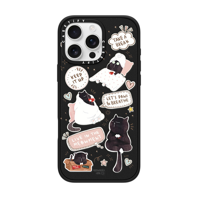 moonariesillo x CASETiFY iPhone 16 Pro Max ケース マットブラック インパクトケース MagSafe対応 Self care is health care sticker case by Moonaries illo