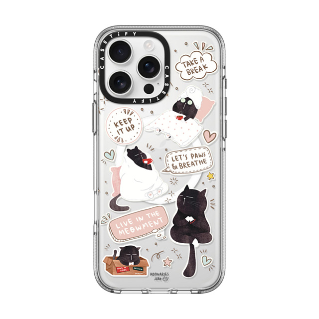 moonariesillo x CASETiFY iPhone 16 Pro Max ケース クリア クリア ケース MagSafe対応 Self care is health care sticker case by Moonaries illo