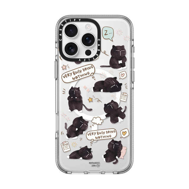 moonariesillo x CASETiFY iPhone 16 Pro Max ケース クリア クリア ケース MagSafe対応 Very busy doing nothing pattern case by Moonaries illo