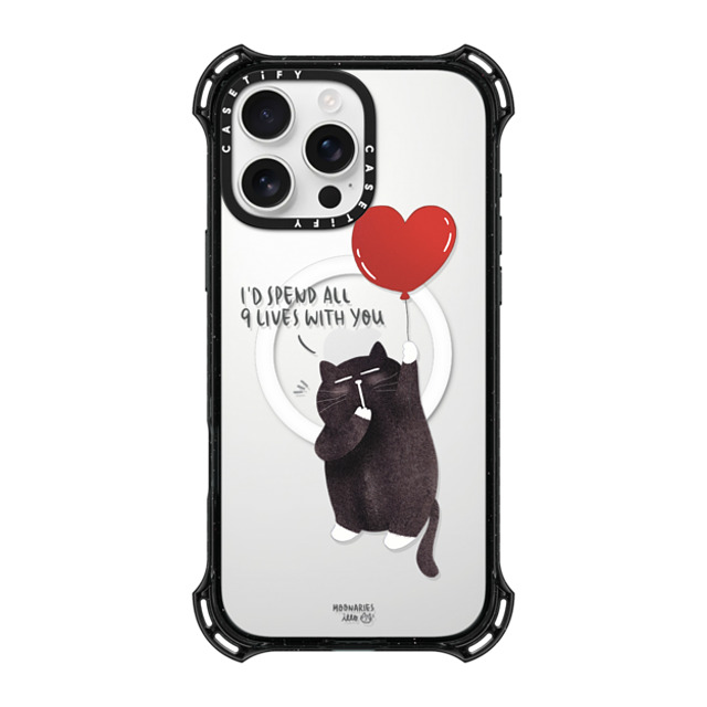 moonariesillo x CASETiFY iPhone 16 Pro Max ケース ブラック バウンスケース I'd spend all 9 lives with you by Moonaries illo