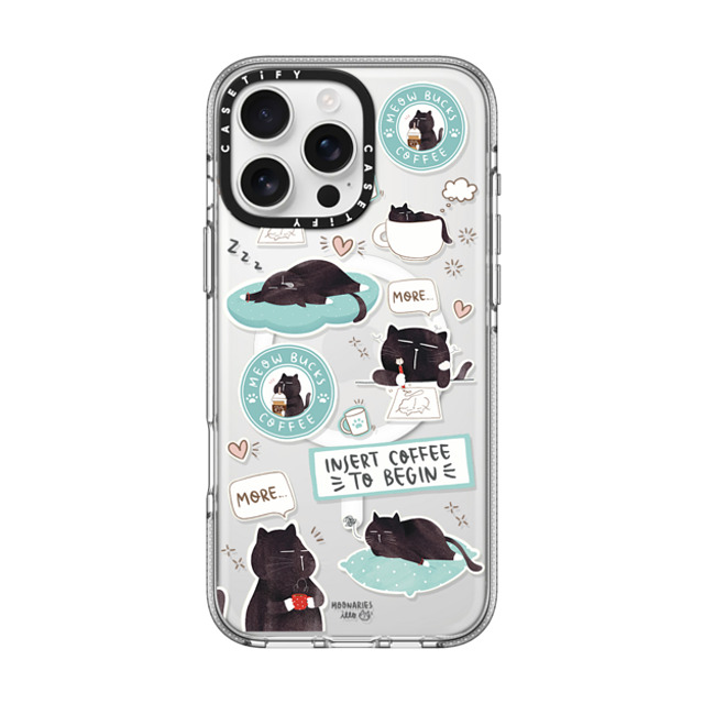 moonariesillo x CASETiFY iPhone 16 Pro Max ケース クリア クリア ケース MagSafe対応 Insert coffee to begin sticker case by Moonaries illo