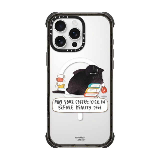 moonariesillo x CASETiFY iPhone 16 Pro Max ケース ブラック ウルトラ インパクトケース MagSafe 対応 May your coffee kick in before reality does Back to School moonariesillo x CASETiFY iPhone 16 Pro Max ケース ブラック ウルトラ インパクトケース MagSafe 対応 May your coffee kick in before reality does Back to School