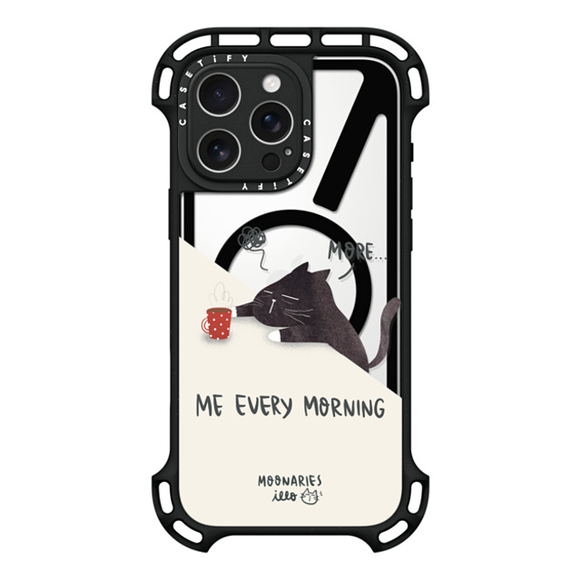 moonariesillo x CASETiFY iPhone 16 Pro Max ケース ブラック ウルトラ バウンスケース MagSafe対応 Me every morning by Moonaries illo