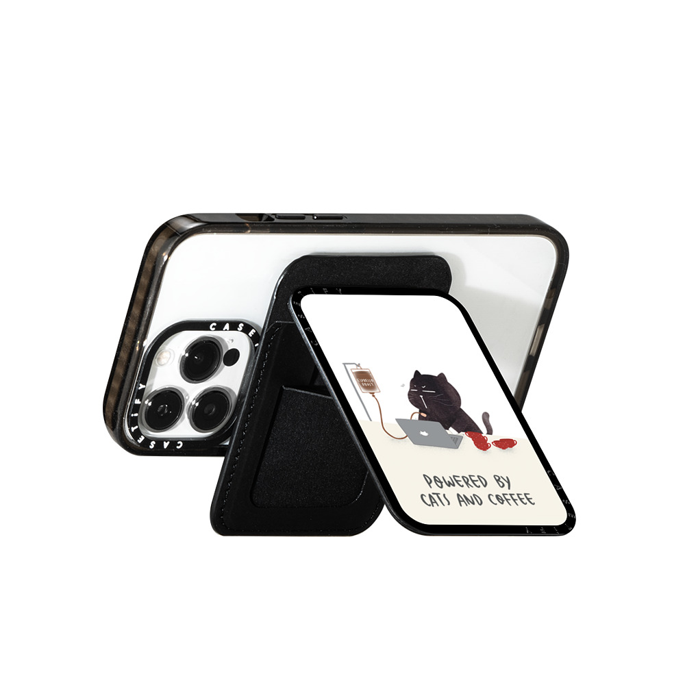 moonariesillo x CASETiFY Snappy カードホルダースタンド Cat,Animal ブラック Snappy カードホルダースタンド MagSafe対応 Powered by cats and coffee card wallet by Moonaries illo Mother's Day moonariesillo x CASETiFY Snappy カードホルダースタンド Cat,Animal ブラック Snappy カードホルダースタンド MagSafe対応 Powered by cats and coffee card wallet by Moonaries illo Mother's Day
