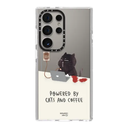 Galaxy S24 Ultra - Powered by cats and coffee by Moonaries illo