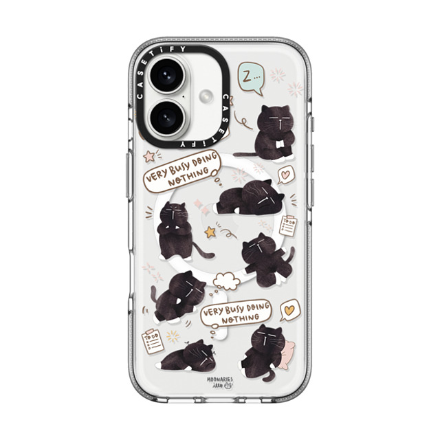 moonariesillo x CASETiFY iPhone 16 Case Cat,Animal クリア クリア ケース MagSafe対応 Very busy doing nothing pattern case by Moonaries illo Mother's Day moonariesillo x CASETiFY iPhone 16 Case Cat,Animal クリア クリア ケース MagSafe対応 Very busy doing nothing pattern case by Moonaries illo Mother's Day