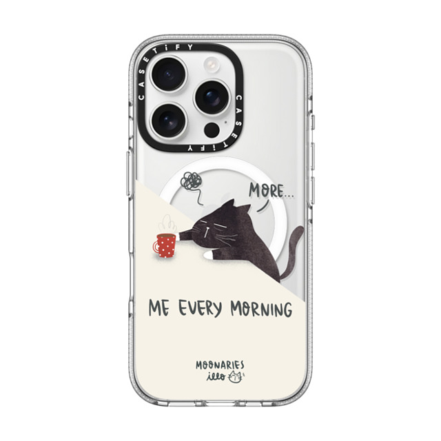 moonariesillo x CASETiFY iPhone 16 Pro ケース クリア クリア ケース MagSafe対応 Me every morning by Moonaries illo