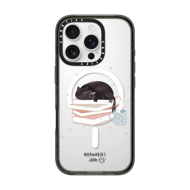 moonariesillo x CASETiFY iPhone 16 Pro Case Cat,Animal Black インパクトケース MagSafe対応 Book cat by Moonaries illo Mother's Day moonariesillo x CASETiFY iPhone 16 Pro Case Cat,Animal Black インパクトケース MagSafe対応 Book cat by Moonaries illo Mother's Day