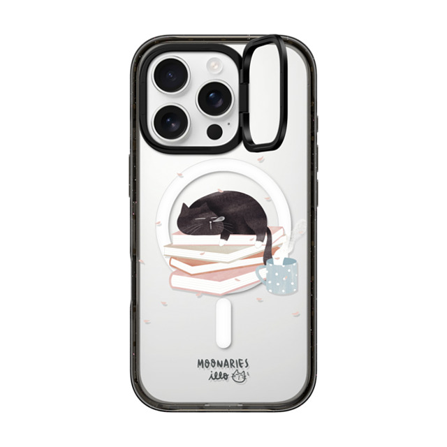 moonariesillo x CASETiFY iPhone 16 Pro Case Cat,Animal Black インパクトリングスタンドケース MagSafe対応 Book cat by Moonaries illo Mother's Day moonariesillo x CASETiFY iPhone 16 Pro Case Cat,Animal Black インパクトリングスタンドケース MagSafe対応 Book cat by Moonaries illo Mother's Day