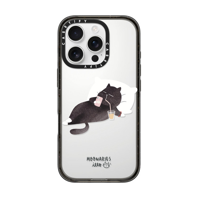 moonariesillo x CASETiFY iPhone 16 Pro ケース ブラック インパクトケース Life after work by Moonaries illo