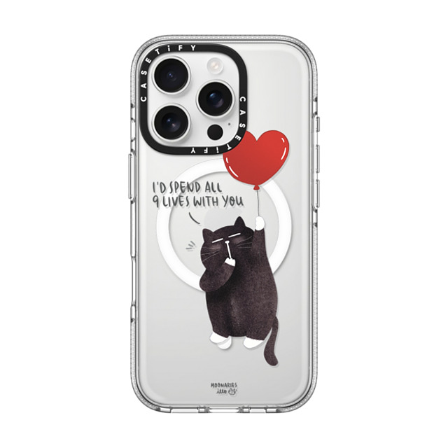 moonariesillo x CASETiFY iPhone 16 Pro ケース クリア クリア ケース MagSafe対応 I'd spend all 9 lives with you by Moonaries illo