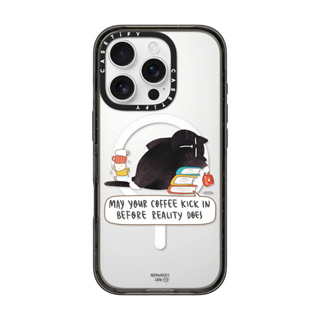 moonariesillo x CASETiFY iPhone 16 Pro ケース ブラック インパクトケース MagSafe対応 May your coffee kick in before reality does Back to School moonariesillo x CASETiFY iPhone 16 Pro ケース ブラック インパクトケース MagSafe対応 May your coffee kick in before reality does Back to School