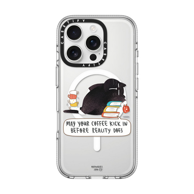 moonariesillo x CASETiFY iPhone 16 Pro ケース クリア クリア ケース MagSafe対応 May your coffee kick in before reality does Back to School moonariesillo x CASETiFY iPhone 16 Pro ケース クリア クリア ケース MagSafe対応 May your coffee kick in before reality does Back to School