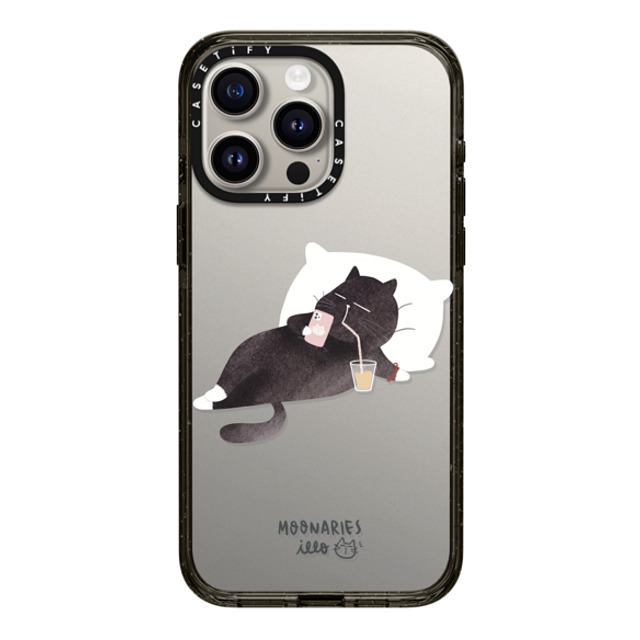 moonariesillo x CASETiFY iPhone 15 Pro Max ケース ブラック インパクトケース Life after work by Moonaries illo