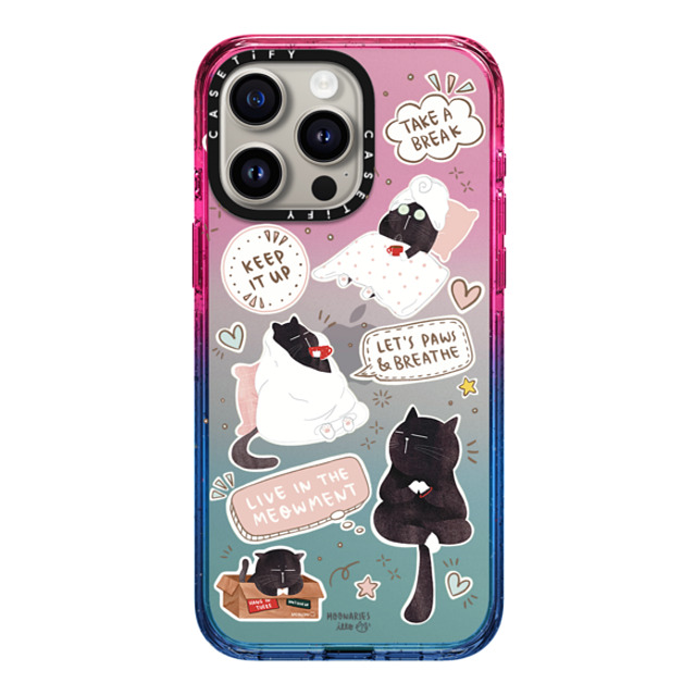 moonariesillo x CASETiFY iPhone 15 Pro Max ケース Cotton Candy インパクトケース Self care is health care sticker case by Moonaries illo