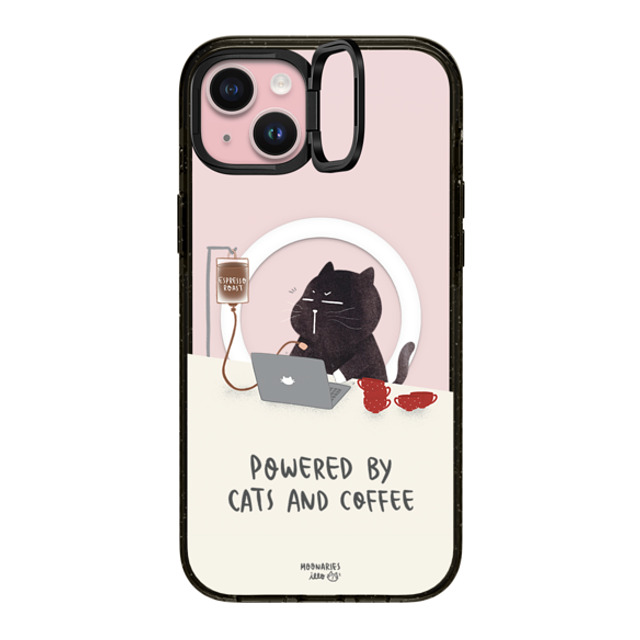 moonariesillo x CASETiFY iPhone 15 Plus Case Cat,Animal Black インパクトリングスタンドケース MagSafe対応 Powered by cats and coffee by Moonaries illo Mother's Day moonariesillo x CASETiFY iPhone 15 Plus Case Cat,Animal Black インパクトリングスタンドケース MagSafe対応 Powered by cats and coffee by Moonaries illo Mother's Day