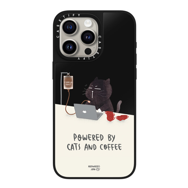 moonariesillo x CASETiFY iPhone 15 Pro Max Case Cat,Animal Black on Black ミラーケース MagSafe対応 Powered by cats and coffee by Moonaries illo Mother's Day moonariesillo x CASETiFY iPhone 15 Pro Max Case Cat,Animal Black on Black ミラーケース MagSafe対応 Powered by cats and coffee by Moonaries illo Mother's Day