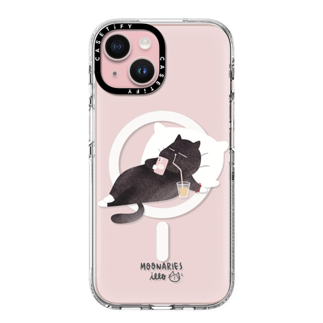 moonariesillo x CASETiFY iPhone 15 ケース クリア クリア ケース MagSafe対応 Life after work by Moonaries illo