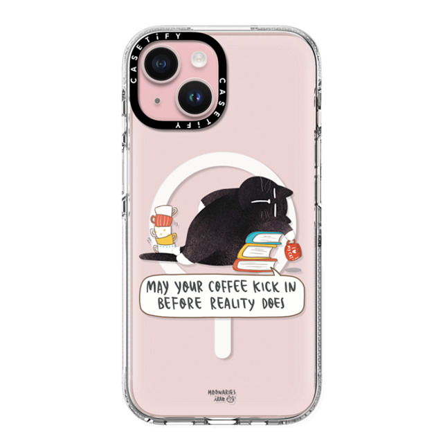 moonariesillo x CASETiFY iPhone 15 ケース クリア クリア ケース MagSafe対応 May your coffee kick in before reality does Back to School moonariesillo x CASETiFY iPhone 15 ケース クリア クリア ケース MagSafe対応 May your coffee kick in before reality does Back to School