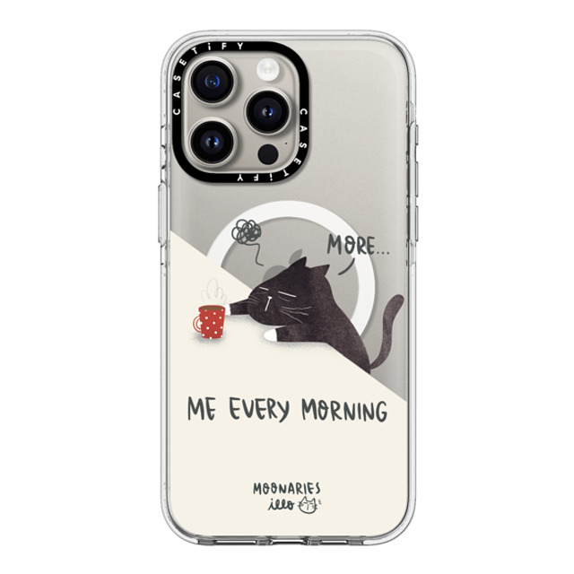 moonariesillo x CASETiFY iPhone 15 Pro Max ケース クリア クリア ケース MagSafe対応 Me every morning by Moonaries illo