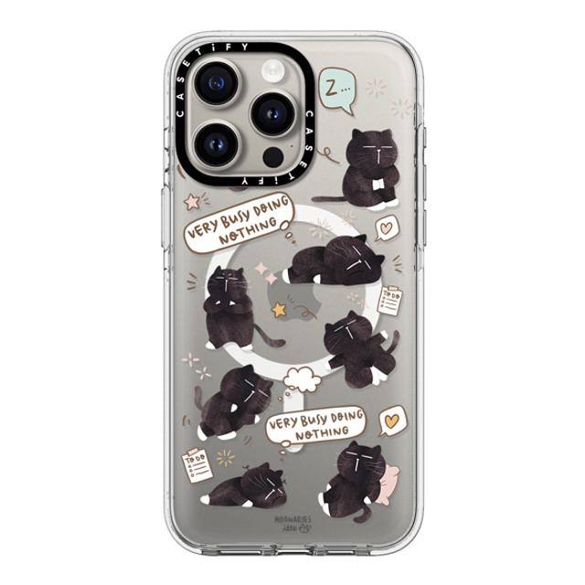 moonariesillo x CASETiFY iPhone 15 Pro Max ケース クリア クリア ケース MagSafe対応 Very busy doing nothing pattern case by Moonaries illo