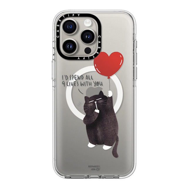 moonariesillo x CASETiFY iPhone 15 Pro Max ケース クリア クリア ケース MagSafe対応 I'd spend all 9 lives with you by Moonaries illo