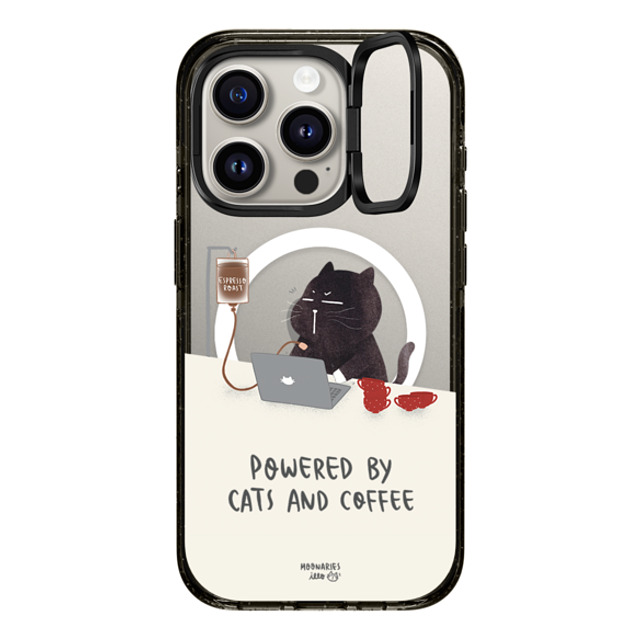 moonariesillo x CASETiFY iPhone 15 Pro Case Cat,Animal Black インパクトリングスタンドケース MagSafe対応 Powered by cats and coffee by Moonaries illo Mother's Day moonariesillo x CASETiFY iPhone 15 Pro Case Cat,Animal Black インパクトリングスタンドケース MagSafe対応 Powered by cats and coffee by Moonaries illo Mother's Day