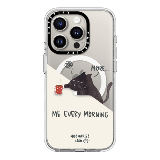 moonariesillo x CASETiFY iPhone 15 Pro ケース クリア クリア ケース MagSafe対応 Me every morning by Moonaries illo