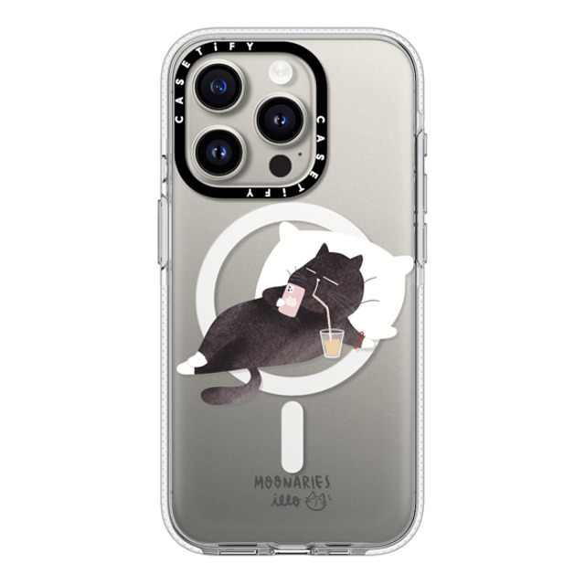 moonariesillo x CASETiFY iPhone 15 Pro ケース クリア クリア ケース MagSafe対応 Life after work by Moonaries illo