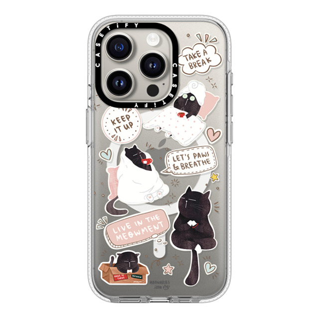 moonariesillo x CASETiFY iPhone 15 Pro ケース クリア クリア ケース MagSafe対応 Self care is health care sticker case by Moonaries illo