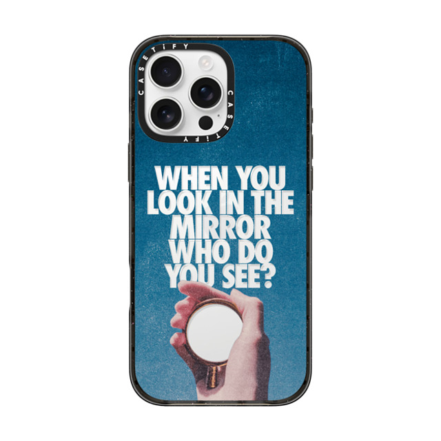 Okiden x CASETiFY iPhone 16 Pro Max ケース ブラック インパクトケース WHEN YOU LOOK IN THE MIRROR WHO DO YOU SEE? by Okiden Father's Day Okiden x CASETiFY iPhone 16 Pro Max ケース ブラック インパクトケース WHEN YOU LOOK IN THE MIRROR WHO DO YOU SEE? by Okiden Father's Day