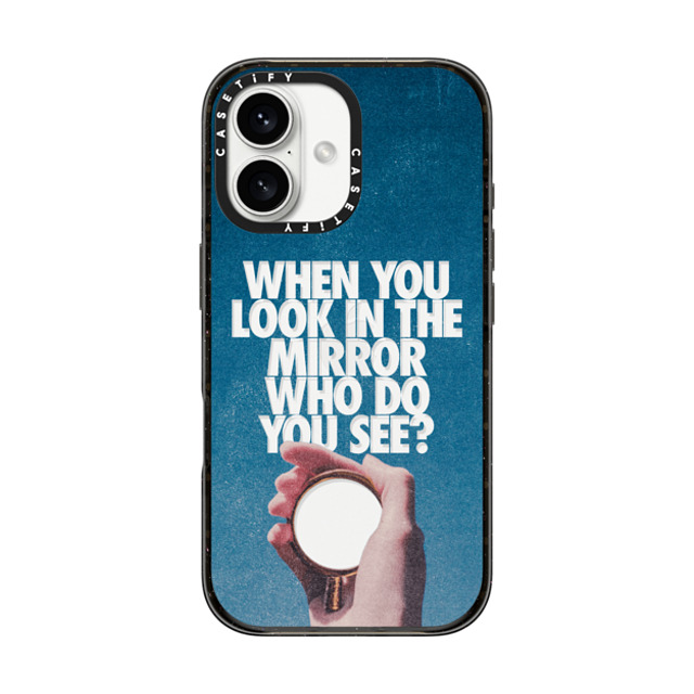 Okiden x CASETiFY iPhone 16 Case Black インパクトケース WHEN YOU LOOK IN THE MIRROR WHO DO YOU SEE? by Okiden Mother's Day Okiden x CASETiFY iPhone 16 Case Black インパクトケース WHEN YOU LOOK IN THE MIRROR WHO DO YOU SEE? by Okiden Mother's Day
