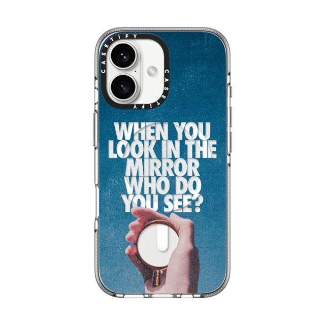 Okiden x CASETiFY iPhone 16 ケース クリア クリア ケース MagSafe対応 WHEN YOU LOOK IN THE MIRROR WHO DO YOU SEE? by Okiden Mother's Day Okiden x CASETiFY iPhone 16 ケース クリア クリア ケース MagSafe対応 WHEN YOU LOOK IN THE MIRROR WHO DO YOU SEE? by Okiden Mother's Day