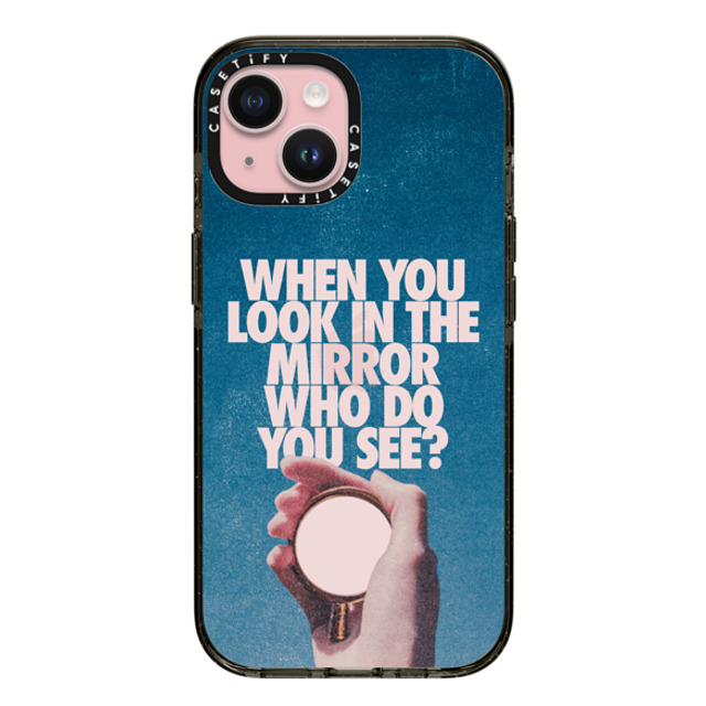 Okiden x CASETiFY iPhone 15 Case Black インパクトケース WHEN YOU LOOK IN THE MIRROR WHO DO YOU SEE? by Okiden Mother's Day Okiden x CASETiFY iPhone 15 Case Black インパクトケース WHEN YOU LOOK IN THE MIRROR WHO DO YOU SEE? by Okiden Mother's Day