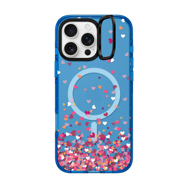 CASETiFY iPhone 16 Pro Max Case スカイブルー インパクトリングスタンドケース MagSafe対応 Heart Confetti Hearts CASETiFY iPhone 16 Pro Max Case スカイブルー インパクトリングスタンドケース MagSafe対応 Heart Confetti Hearts