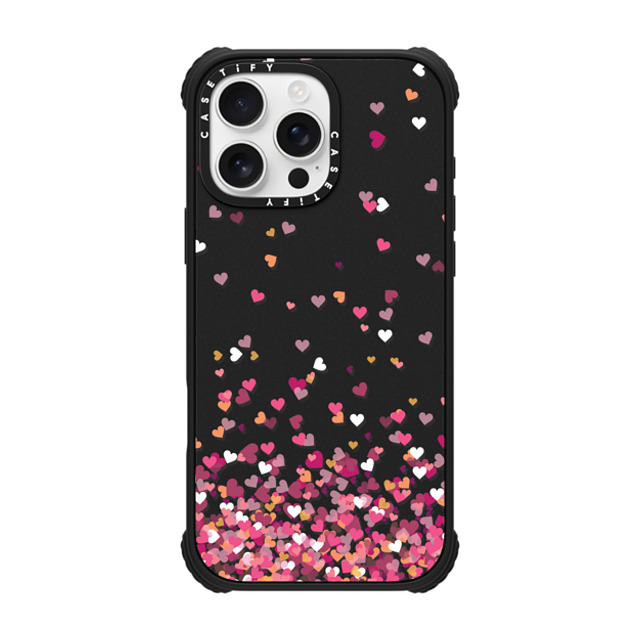CASETiFY iPhone 16 Pro Max Case Matte Black ウルトラ インパクトケース MagSafe 対応 Heart Confetti Hearts CASETiFY iPhone 16 Pro Max Case Matte Black ウルトラ インパクトケース MagSafe 対応 Heart Confetti Hearts