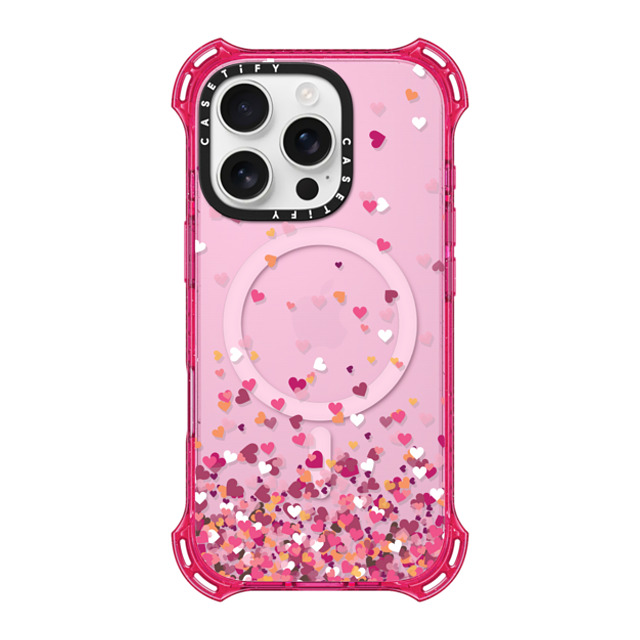 CASETiFY iPhone 16 Pro Case プリムローズ ピンク バウンスケース Heart Confetti Hearts CASETiFY iPhone 16 Pro Case プリムローズ ピンク バウンスケース Heart Confetti Hearts