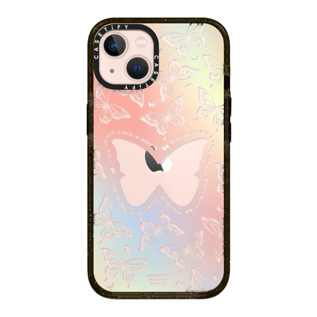 Insert Name Here x CASETiFY iPhone 13 ケース ブラック インパクトケース You Give Me Butterflies