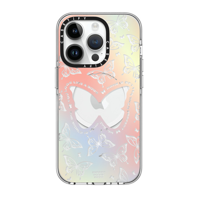 Insert Name Here x CASETiFY iPhone 14 Pro ケース クリア クリア ケース MagSafe対応 You Give Me Butterflies