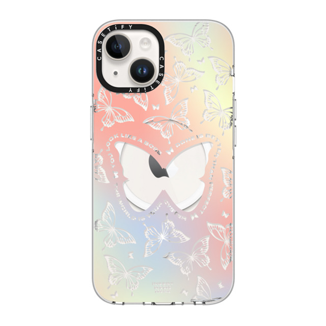 Insert Name Here x CASETiFY iPhone 14 ケース クリア クリア ケース MagSafe対応 You Give Me Butterflies