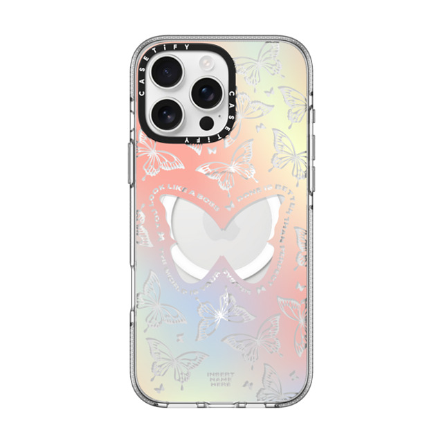 Insert Name Here x CASETiFY iPhone 16 Pro Max ケース クリア クリア ケース MagSafe対応 You Give Me Butterflies