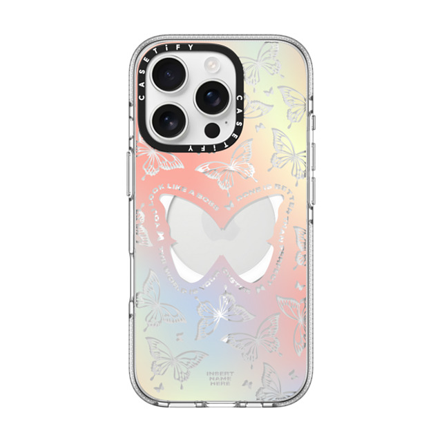 Insert Name Here x CASETiFY iPhone 16 Pro ケース クリア クリア ケース MagSafe対応 You Give Me Butterflies