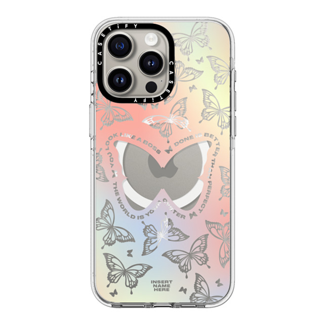 Insert Name Here x CASETiFY iPhone 15 Pro Max ケース クリア クリア ケース MagSafe対応 You Give Me Butterflies